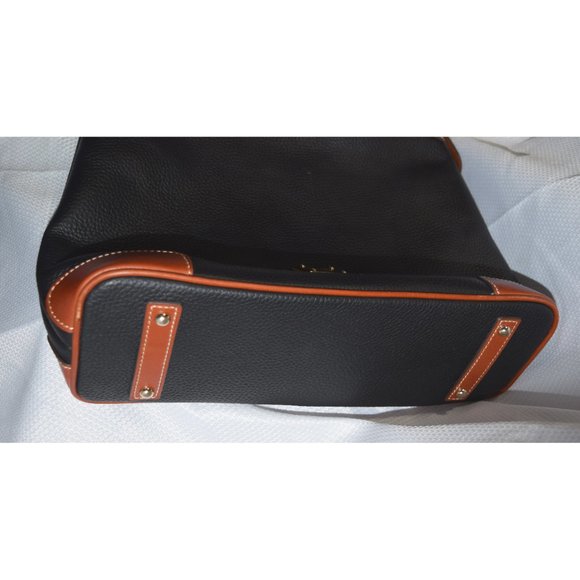 Dooney & Burke Black/ Brown Leather Hobo Bag - Picture 5 of 5